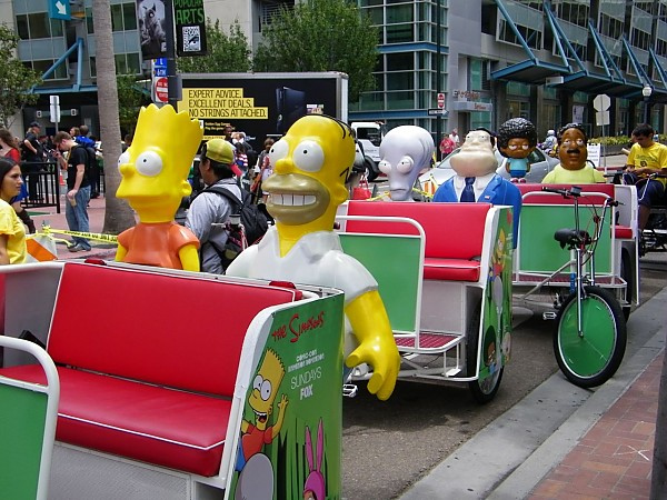 Simpsons Pedicabs Comic Con