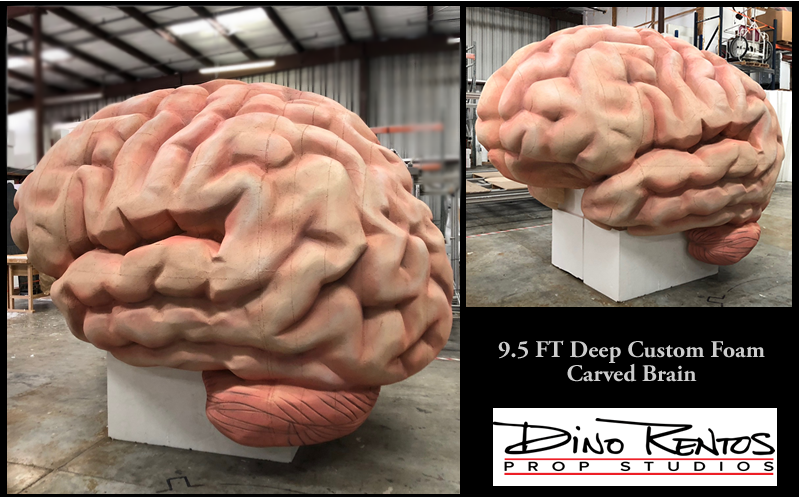 Giant Foam Human Brain Custom Made Scenic Sculpture Props and Displays