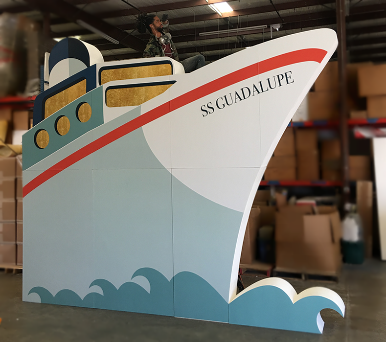 Ship Facade Print on Foam Prop