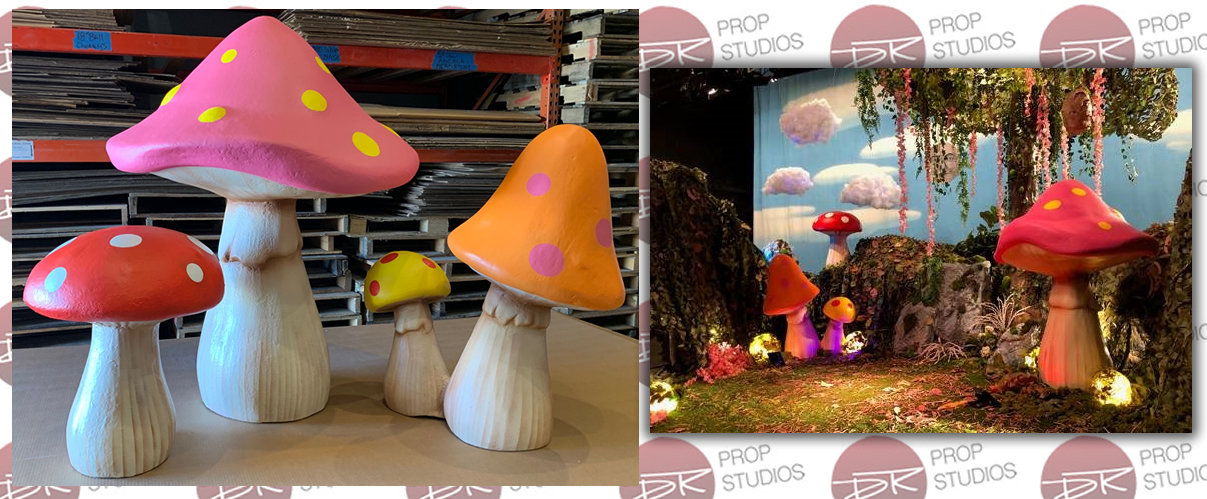 Large Foam Mushroom Props for film and production set