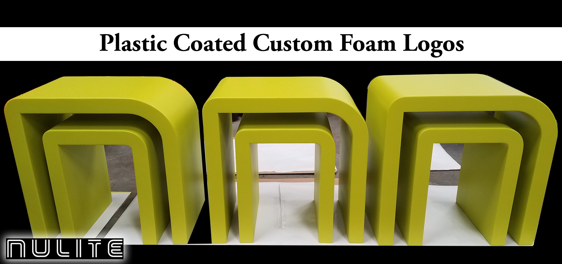custom foam logo nulite lighting for tradeshows and corporate events