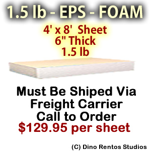 EPS Foam Sheet - 1.5 lb Density - 48x96x6