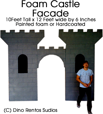 Giant Foam Castle Facade Prop