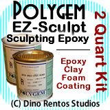 Polygem EZ Sculpt Epoxy Clay Foam Coating - 2 Quart