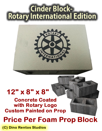 Cinder Block Rotary International Edition Foam Prop