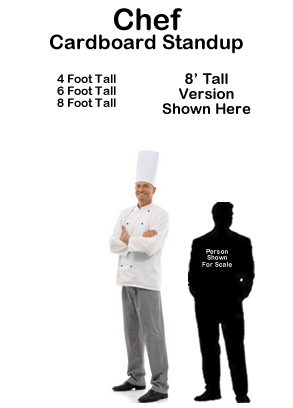 Chef Cardboard Cutout Standup Prop