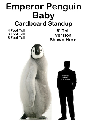 Emperor Penguin Baby Cardboard Cutout Standup Prop