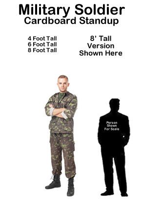 Military Soldier Cardboard Cutout Standup Prop