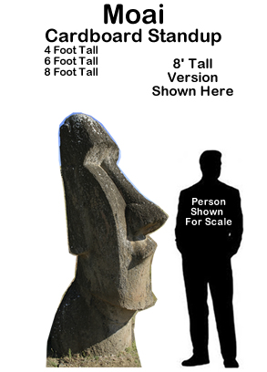 Moai Cardboard Cutout Standup Prop 