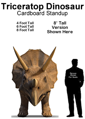 Triceratops Dinosaur Cardboard Cutout Standup Prop 