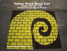 Yellow Brick Road Rubber Mat 72" x 60" - Curl Right