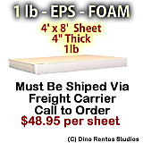 EPS Foam Sheet - 1 lb Density - 48x96x4