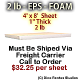 EPS Foam Sheet - 2 lb Density -48x96x1