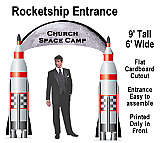 Rocketship Entrance Cardboard Cutout Prop