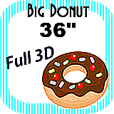 Big/Giant Donut Foam Prop 36"