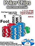 Giant Foam Casino Poker Chip Prop - 12" Wide