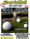 16 Inch Golfball Foam Prop - Hard Coated