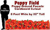 Poppy Field Cardboard Cutout Standup Prop
