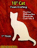 10 Inch Cat Foam Shape Silhouette