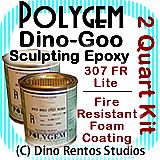 Polygem Dino-Goo 307FR Epoxy Clay Foam Coating - 2 Quart