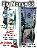 Big Money 100$ & 50$ Self Standing Foam Prop Display